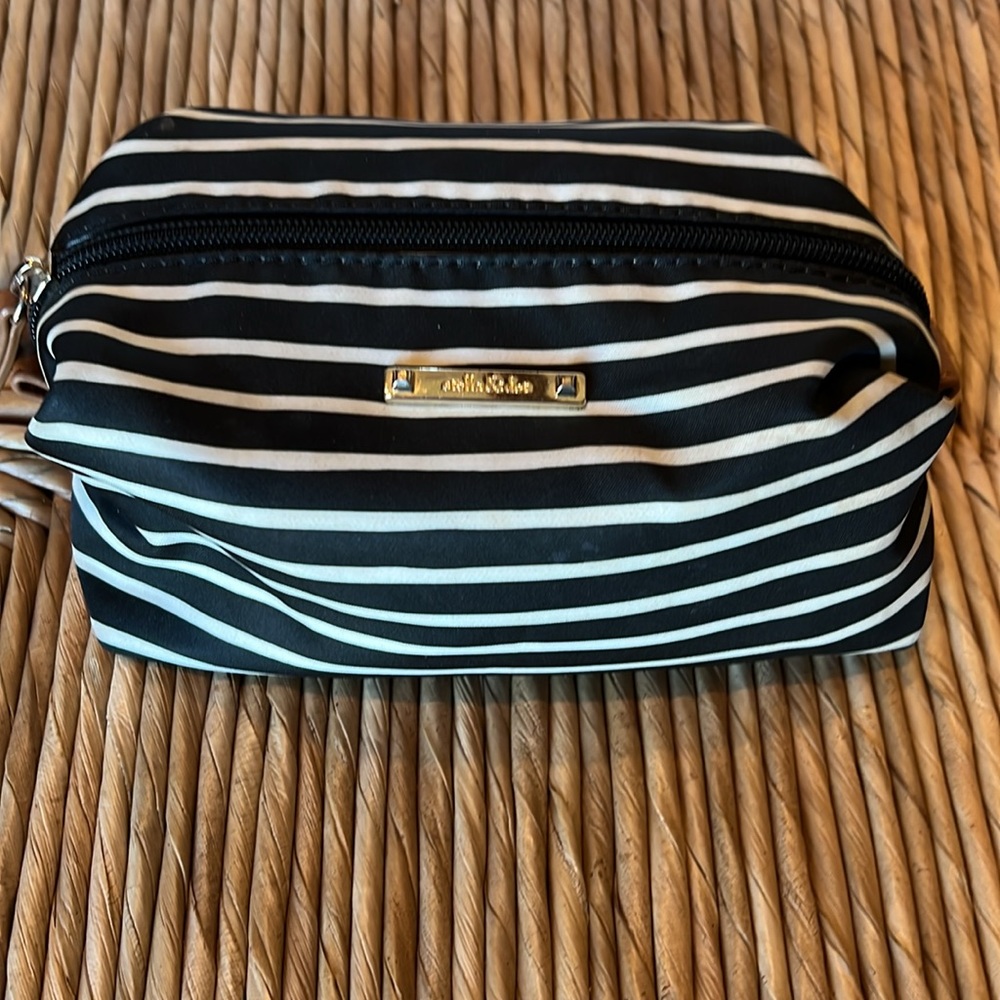 Black and White Stripe Stella and Dot Pouch